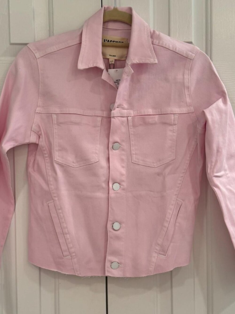 L'Agence Janelle Slim Raw Jacket Lilac Snow - S - NWT - Picture 4 of 6